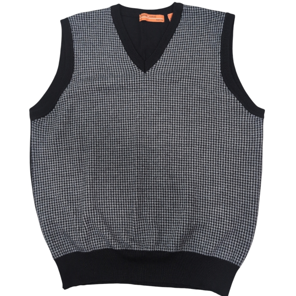 Sette Pontiac Sweater Vest, wool blend, made in Italy, men's XL